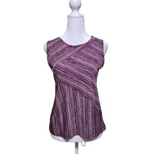 Fashion Bug Vintage 90's Sleeveless Blouse Stretch Made in USA Womens Size Large